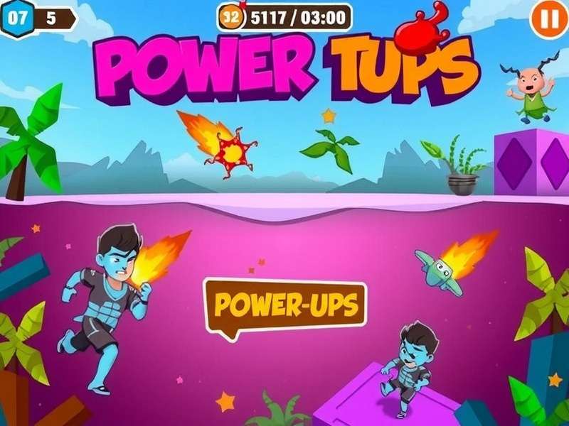 Colorful power-ups in Holi Run Sensation Holi Run Sensation power-ups